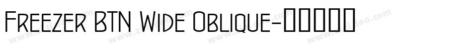 Freezer BTN Wide Oblique字体转换